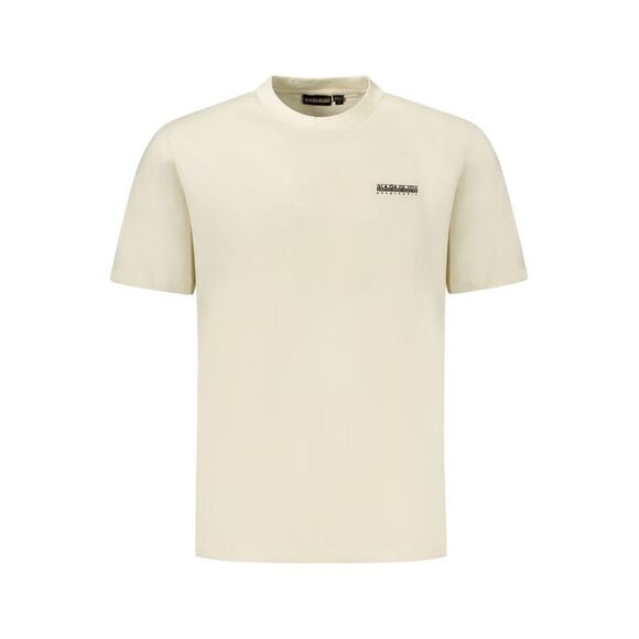 Napapijri Beige Cotton Men Men's T-Shirt